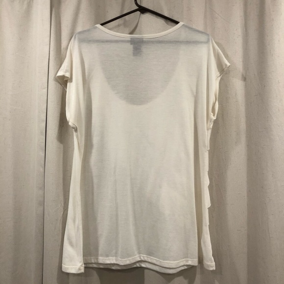 Torrid Short Sleeved Ruffle Front Top - Picture 2 of 3